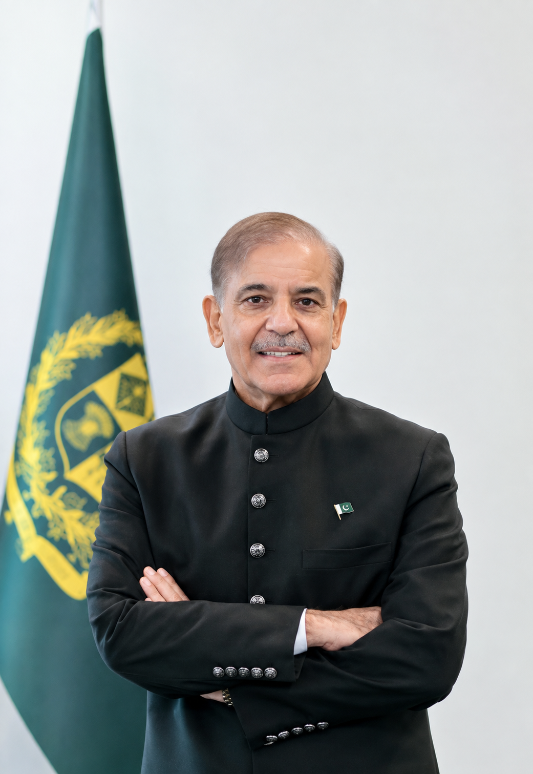 Portrait of Muhammad Shehbaz Sharif, Prime Minister of Pakistan